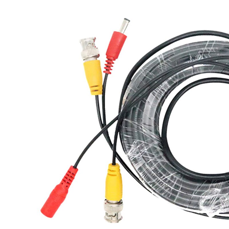Bnc dc pluggkabel 5m/10m/15m/20m/30m/40m/50m cctv videoutgangskabel til ahd tvi cvi analog system dvr sett tilbehør