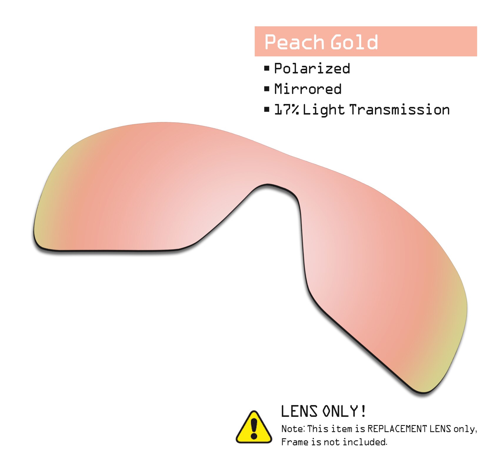 SmartVLT Polarized Replacement Lenses for Oakley Turbine Rotor Sunglasses - Multiple Options: Peach Gold
