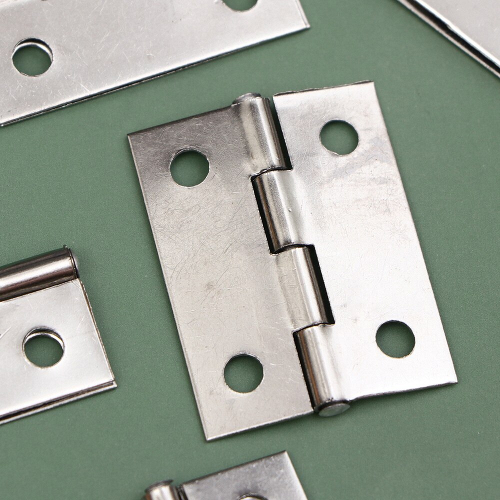 32 Uds 1,5 bisagra de puerta de pulgadas de acero inoxidable tapa bisagra contra solapa Backflap bisagra cajón bisagra de tope (Plata)
