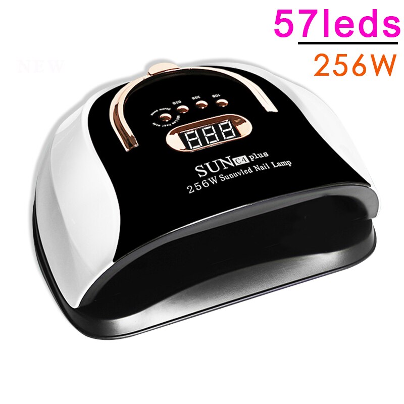 SUNC4 Plus-Lámpara LED para secado de uñas, 256/72W, 57/36 LED, UV, para esmalte de Gel, temporizador de 10/30/60/99S, herramienta de manicura con Sensor automático: SUN C4plus
