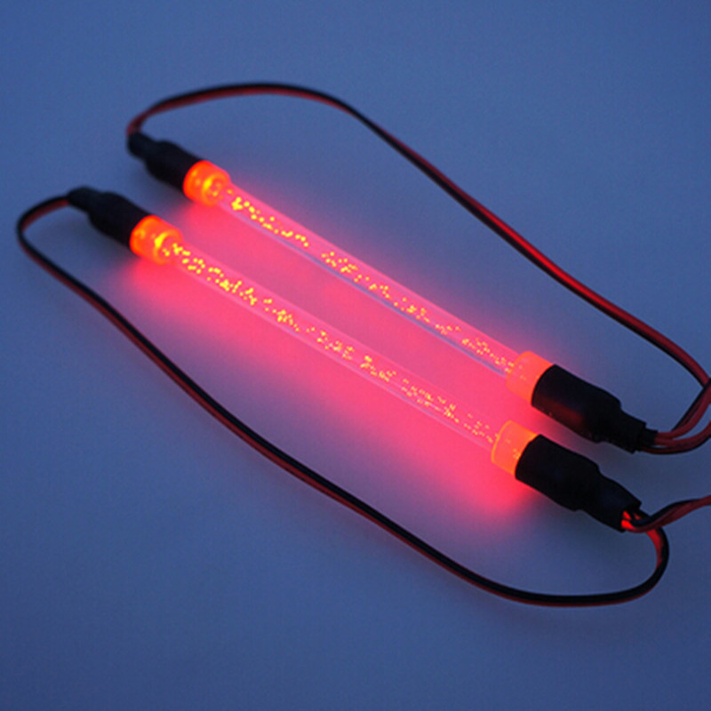 YEAHRUN-luces LED de colores para coche teledirigido, accesorios de decoración de chasis de camión, barra de tubo de luz, piezas de camión sobre orugas: Borgoña