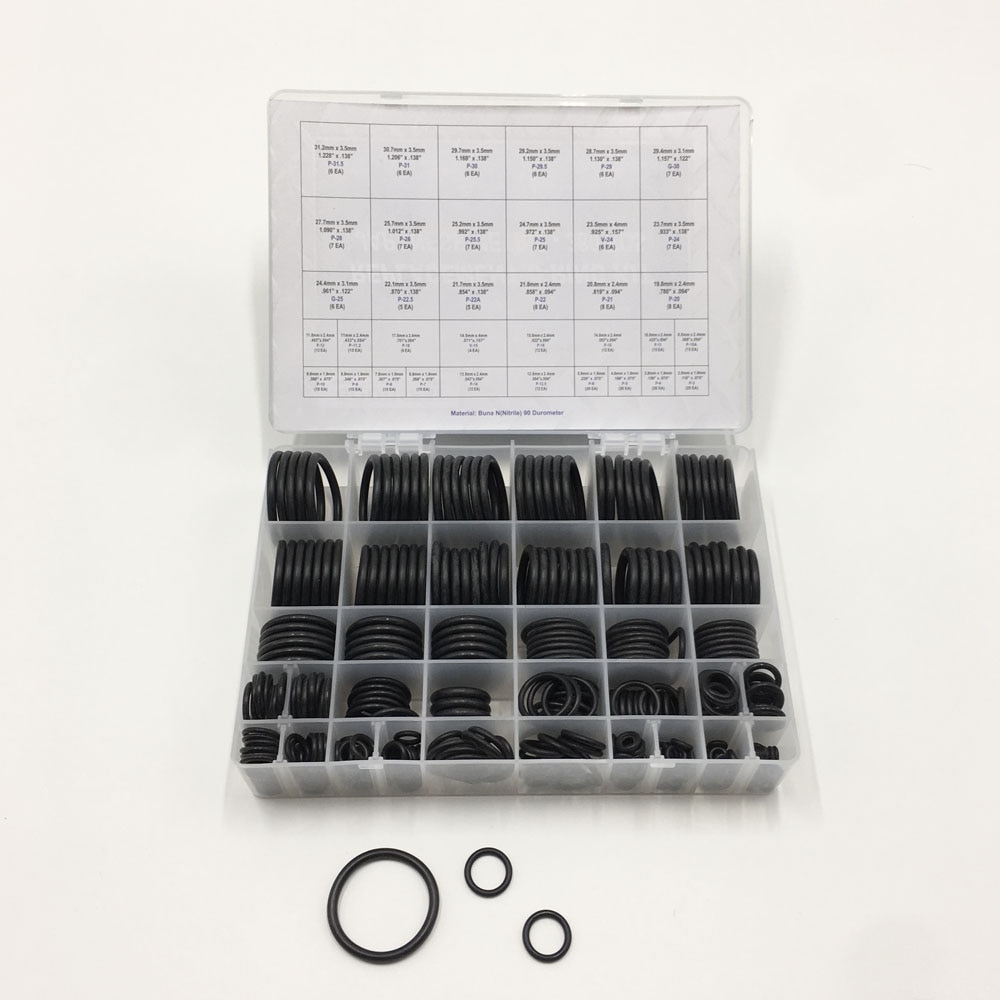 Japanese Industrial Standard JIS O-ring Kit 380PC 36 Sizes O Rings Washer Gasket Sealing With Plastic Box Nitril90 Rubber ORing
