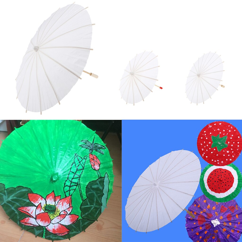 Feestartikelen Mini Papier Parasol Paraplu Blanco Papier Paraplu Diy Creatieve Ambachtelijke Paraplu Graffiti Kids Speelgoed