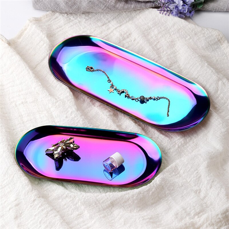 Oval Ablage Metall Tablett Heimat Küche Tablett Oval Obst-fach Edelstahl Lagerung Liefert Speicher Fach Utensil