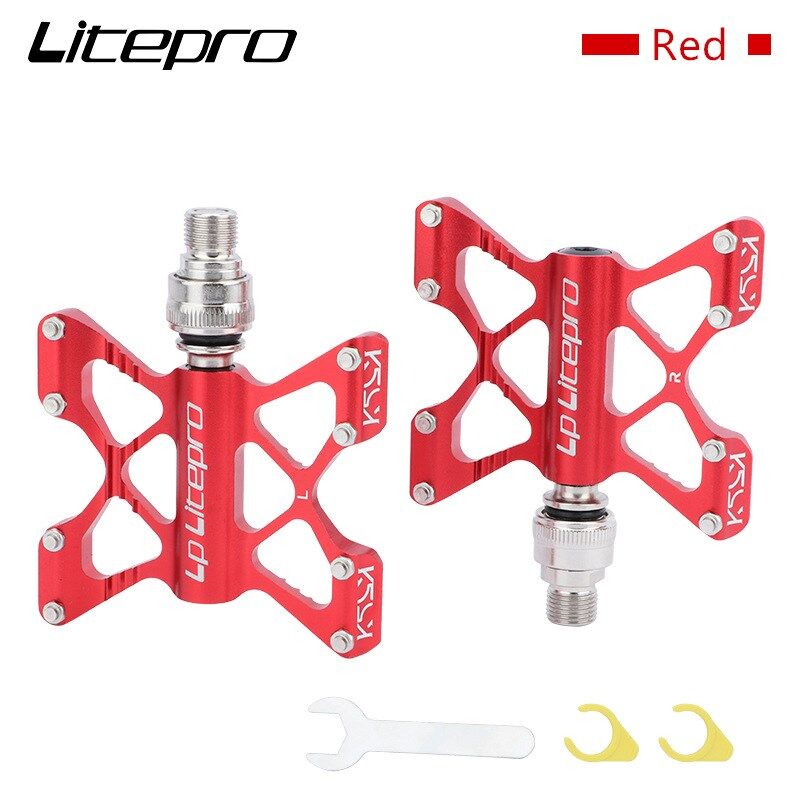 LP Litepro K5 Fahrrad schnell Freisetzung QR Pedal MTB Lagerbier Pedale Falten Straße Fahrrad Antislip extra Große Größe für Mann große Fuß: verrotten