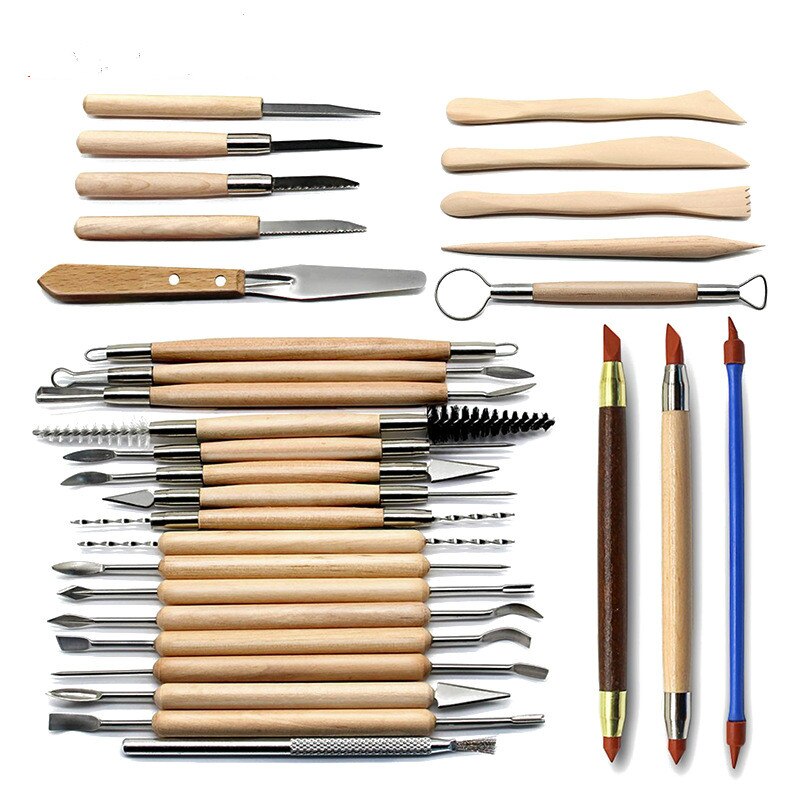 30-piece Clay Sculpture Tool Pottery Clay Carving Knife Multifunctional Combination Set