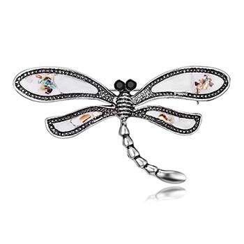 Animals Jewelry Brooch Pins Cat Dragonfly Insect Owl Bird Beetle Brooches For Women Men Costume Lapel Pins: 6