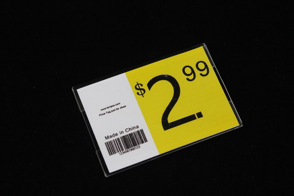 10X15cm 1.3mm Acrylic label sign tag price display rack shelf wall mounted desk adhesive label price sign holder label frame