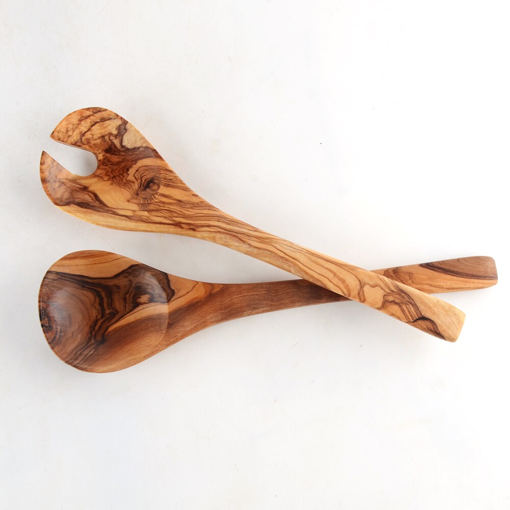 Gebruiksvoorwerpen Set voor Keuken Koken Lepels Gereedschap voor Anti-aanbak Kookgerei, Natuurlijke Olijf hout kitchenwares # 600PF