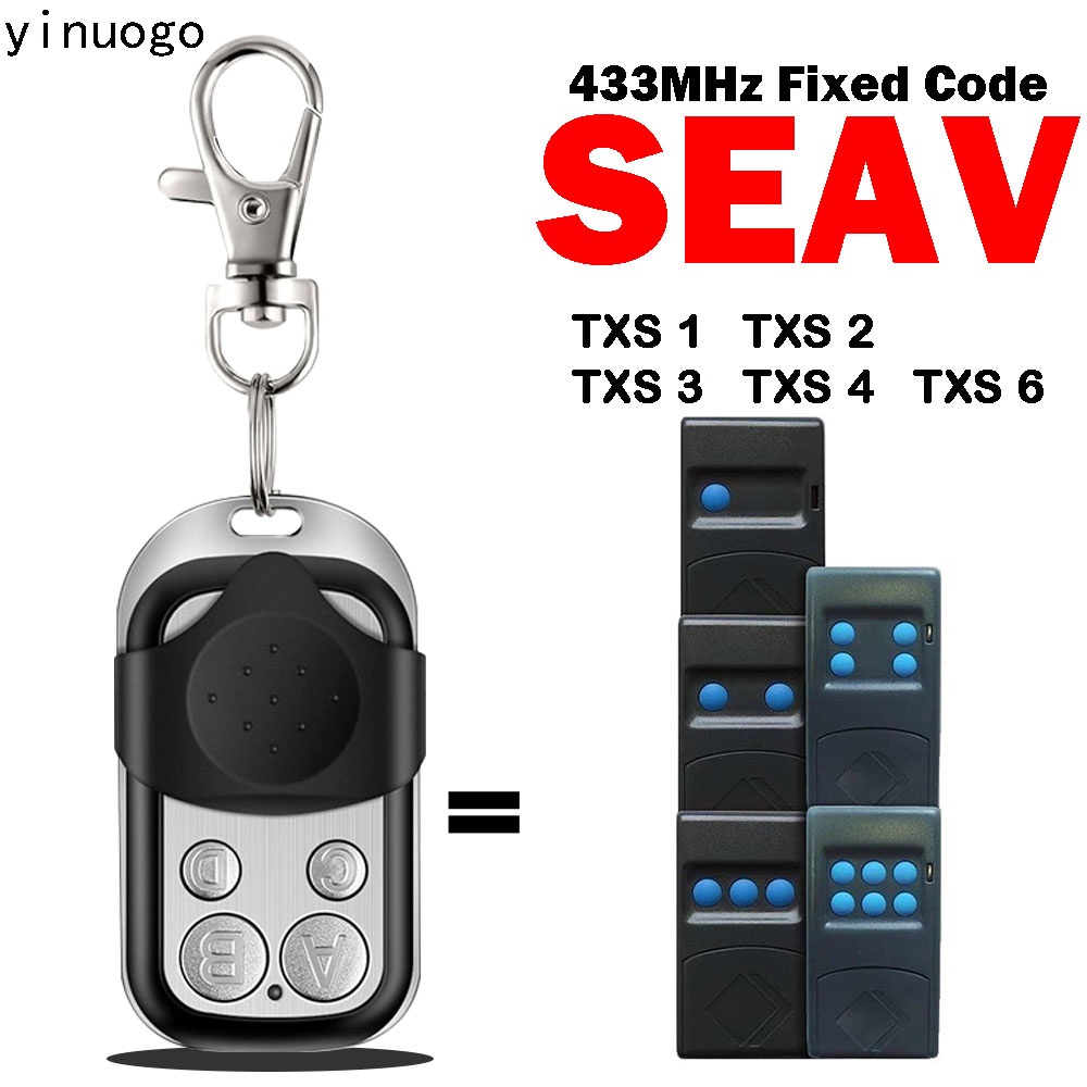 Nuovo SEAV TXS 1/2/3/4/6 duplicatore telecomando box auto 433.92MHz SEAV comando porta box auto trasmettitore apriporta rotolamento codice