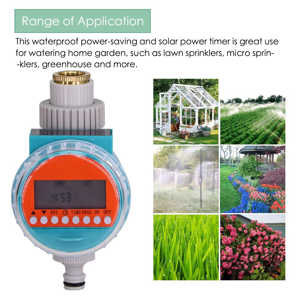 Garden Solar Battery Powered Watering Timer Drip Irrigation Greenhouse Electronic Automatic Irrigator Controller System