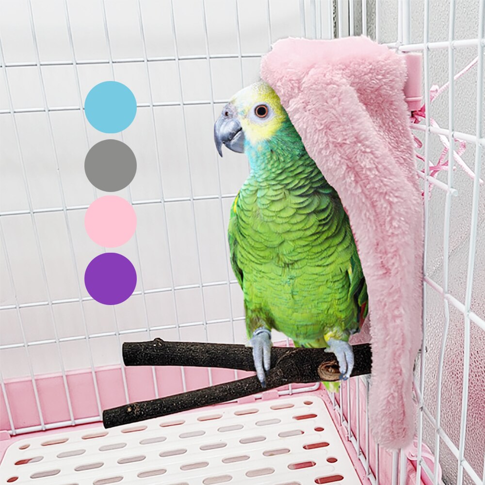 Mantón cálido de invierno para pájaros, manta para loros de esquina, Animal PEQUEÑO para mascotas, decoración de jaula para tienda de campaña colgante para periquitos, Cockatiel Lovebird