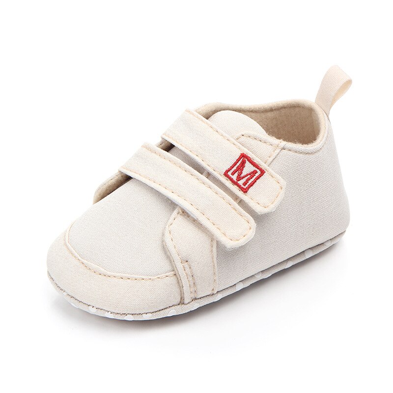 DOGEEK-zapatos de lona clásicos para bebé recién nacido, zapatillas informales de algodón para niños y niñas: Beige / 13-18 Months(13cm)