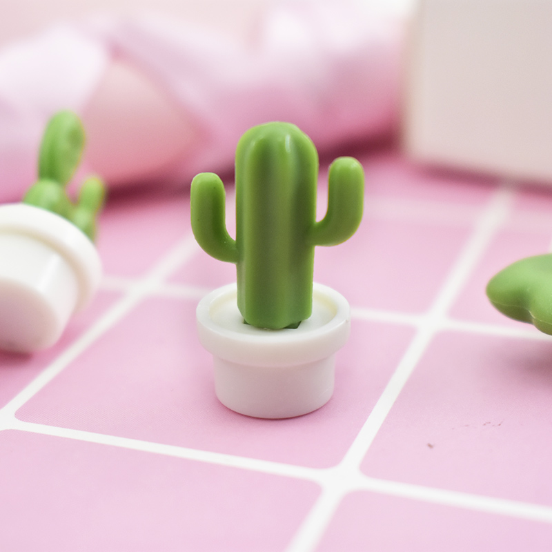 6pcs/set Top1 Fridge Magnet Cute Cactus Fridge Magnets Small Cactus Succulent Plant Refrigerator Decorations Message Sticker