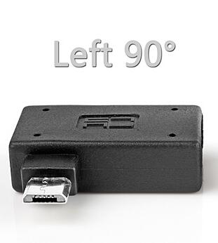 Micro Adapter Usb 2.0 Vrouw Naar Man Micro Otg Voeding Port 90 Graden Links 90 Haaks Usb otg Adapters: Left