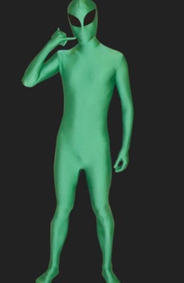 Kids adult Alien Full Body Suit Child Green Alien Spandex Lycra Zentai Bodysuit Stage Performance Costume