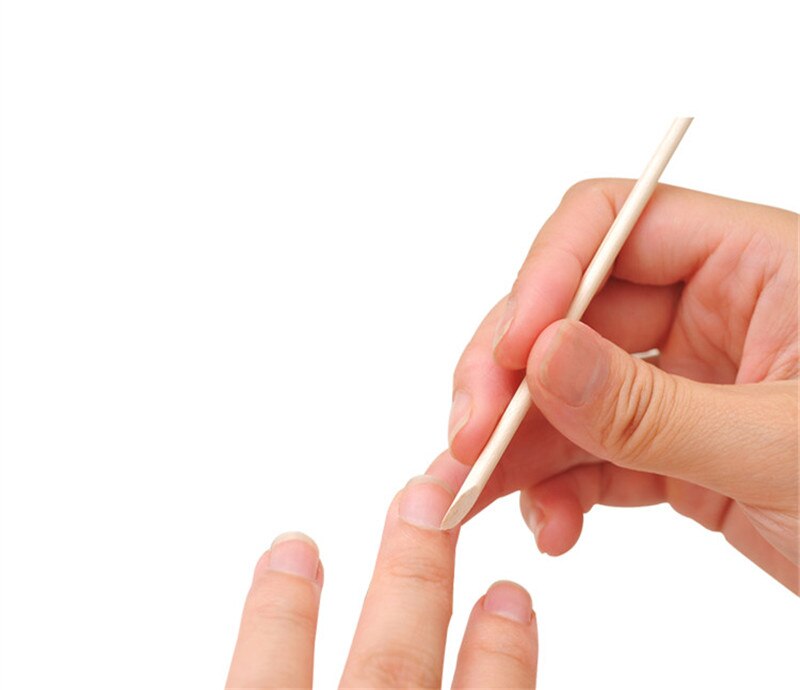 50 stk nail art orange træpind neglebånd pusher remover manicure pleje