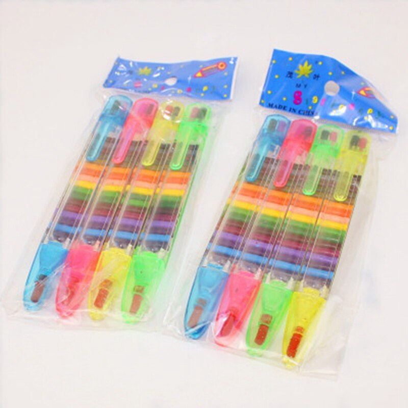 1 Pc 20 Color Pencil Cratons Stacker Pencils Drawing Pen Children Painting Pencil Wax Crayon Art Painting Pen Kids Graffiti Pen