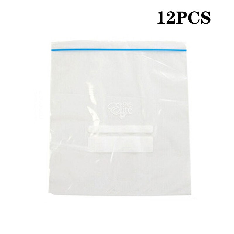 12/20PC lodówka przezroczysta samouszczelniająca świeża torba zamknięta gruba żywność świeża torba odporna na wilgoć szczelna torba: L-29.3x26.5cm