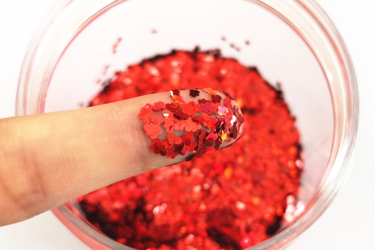 3mm Ultradunne Eo-Vriendelijke Cloud Vorm Nagels Glinsterende Pailletten Voor Nail Art Decoratie Body Art Schilderen Nail DIY decoratie 10g: Laser Red 10g