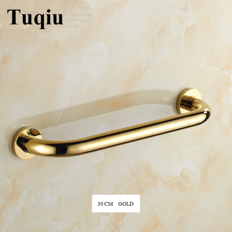 30-50cm guld/roséguld/krom mässing badrumsbadkar ledstång säkerhetshandtag för äldre badrumshandtag armstöd handstång: 30cm guld