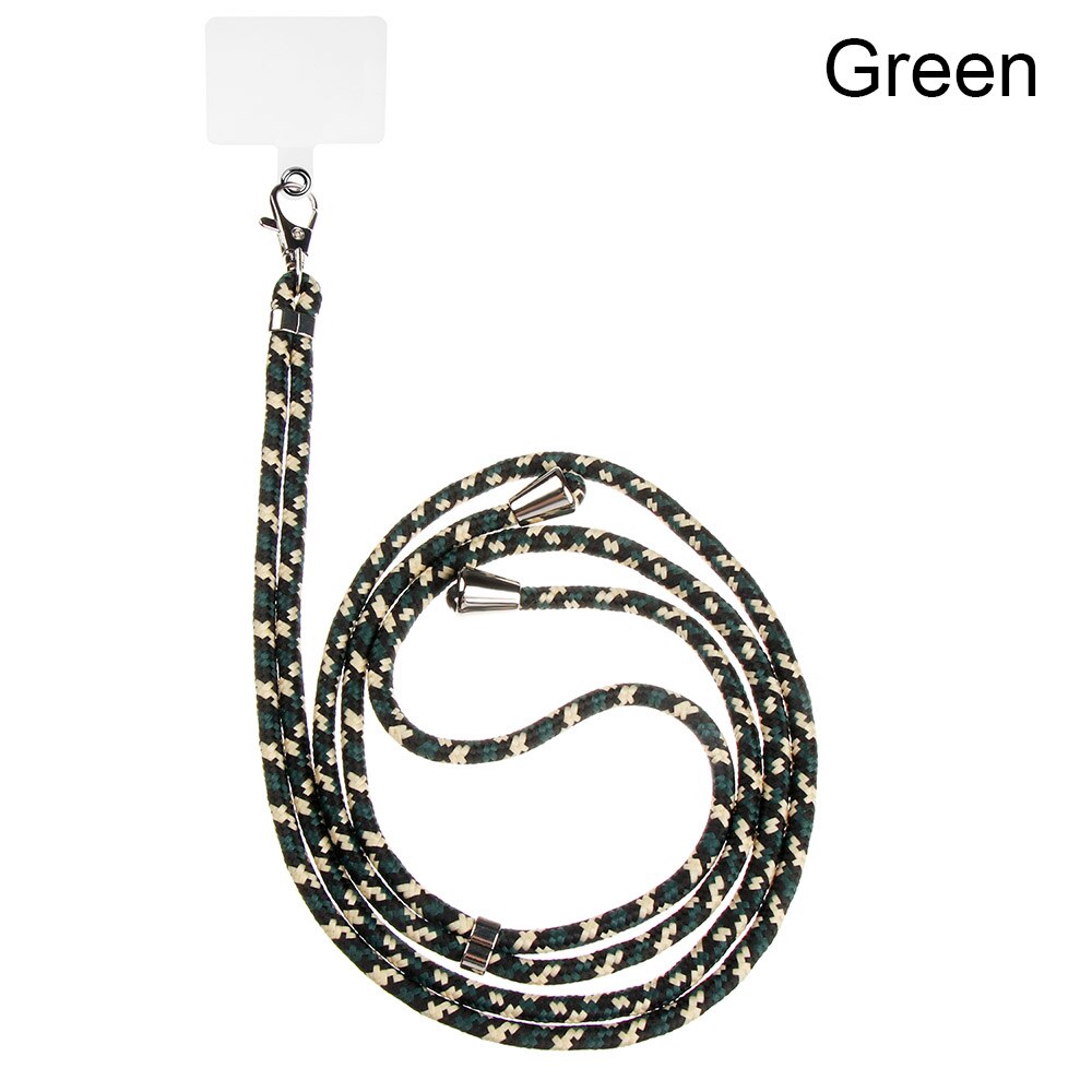 Universele Mobiele Telefoon Lanyards Met Verstelbare Afneembare Nylon Hals Crossbody Lanyard Met Transparante Duurzaam Pads: green