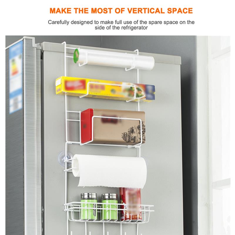 Multi-Layer Fridge Storage Refrigerator Rack Side Shelf Sidewall Holder Multifunctional Kitchen Supplies Organizer Household