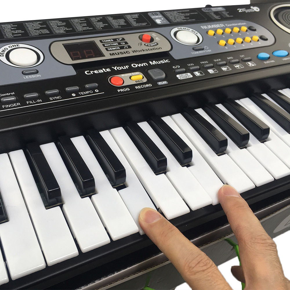54 Keys Digital Electronic Keyboard & Microphone Electric Led Adult Size
