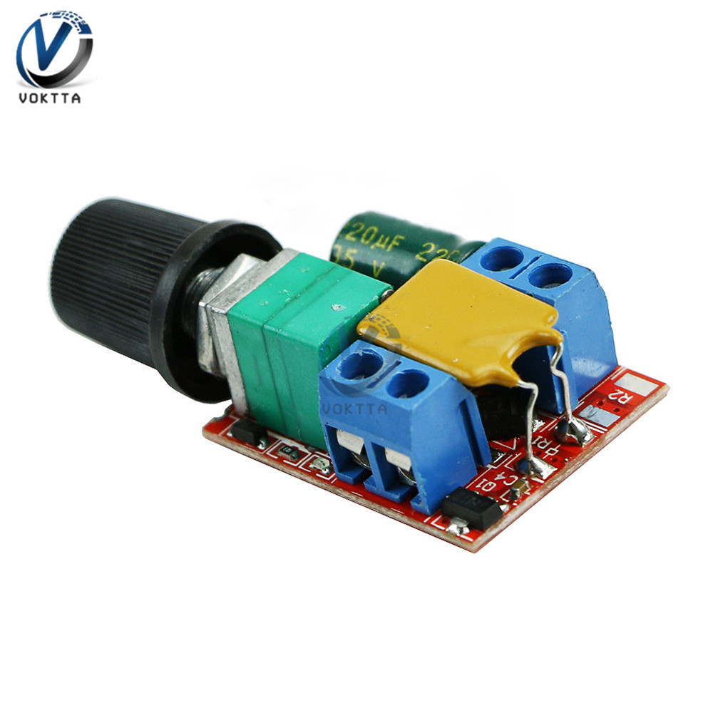 5A Mini DC Motor PWM Speed Controller 3 V-35 V Geschwindigkeit Regler Control Switch LED Dimmer DC 5V 12V 24V