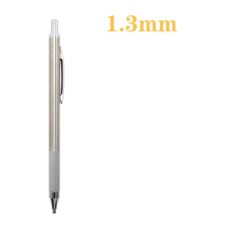 Metal Mechanical Pencil With Constant Core 0.5 0.7 0.9 1.3 2.0 Mm For Primary School Students business people: 1 pencil 1.3mm