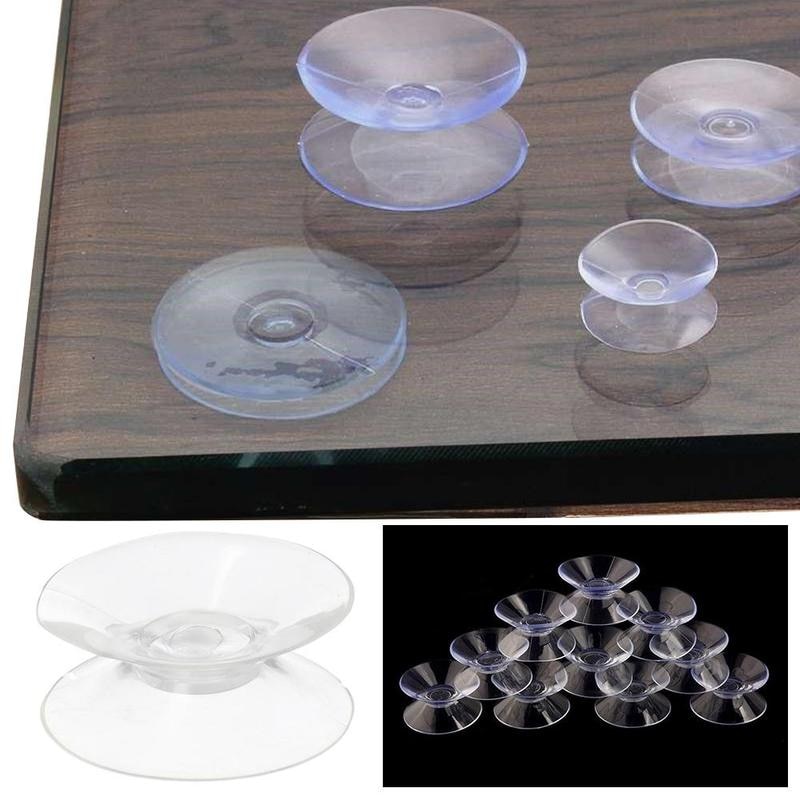 10 stk dobbeltsidet sugekop - sugekopper plastkop uden plastspor lille pvc sugekop sugekop til glas