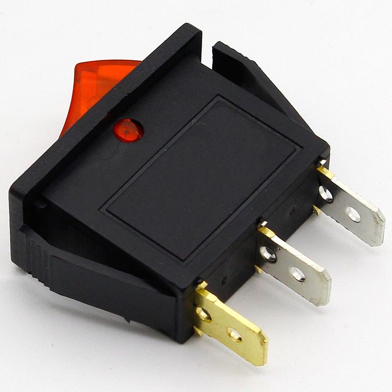 Interrupteur à bascule avec voyant LED rouge, 3 broches, SPST ON/OFF G132, tableau de bord de voiture, pour véhicule, camping-Car, camping-Car, camping-Car, 15a/250V 20a/125V, 5 pièces/lot