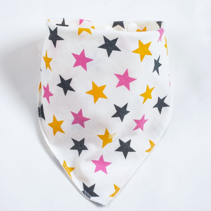 Baby Bibs Triangle Double Cotton Bibs Cartoon Print Saliva Towel Baby Boys Girls Feeding Apron Cotton Bandana Bibs: 18