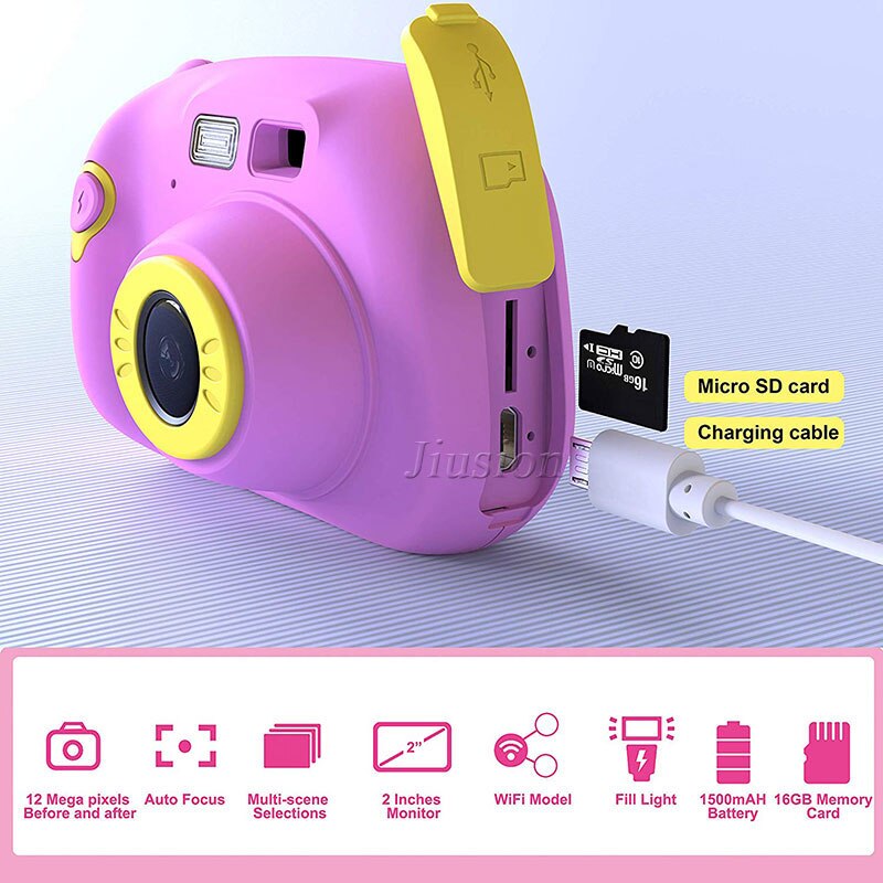 Kids Mini Video Camera 1080P Digitale Camcorder Wifi Vlog Camara Educatief Speelgoed Dual Lens Fotografica Profesional Kinderen