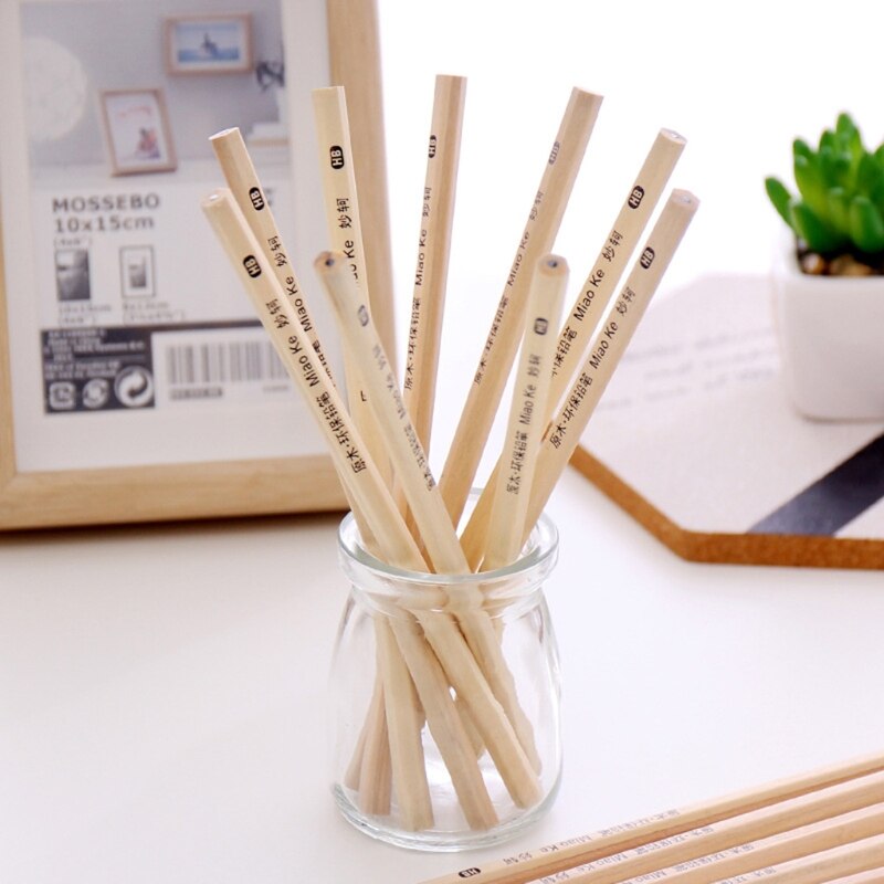 50pcs Eco-friendly Natural Wood HB Pencil Non-toxic Drawing Writing Art Pencils Stationery Office School Supplies