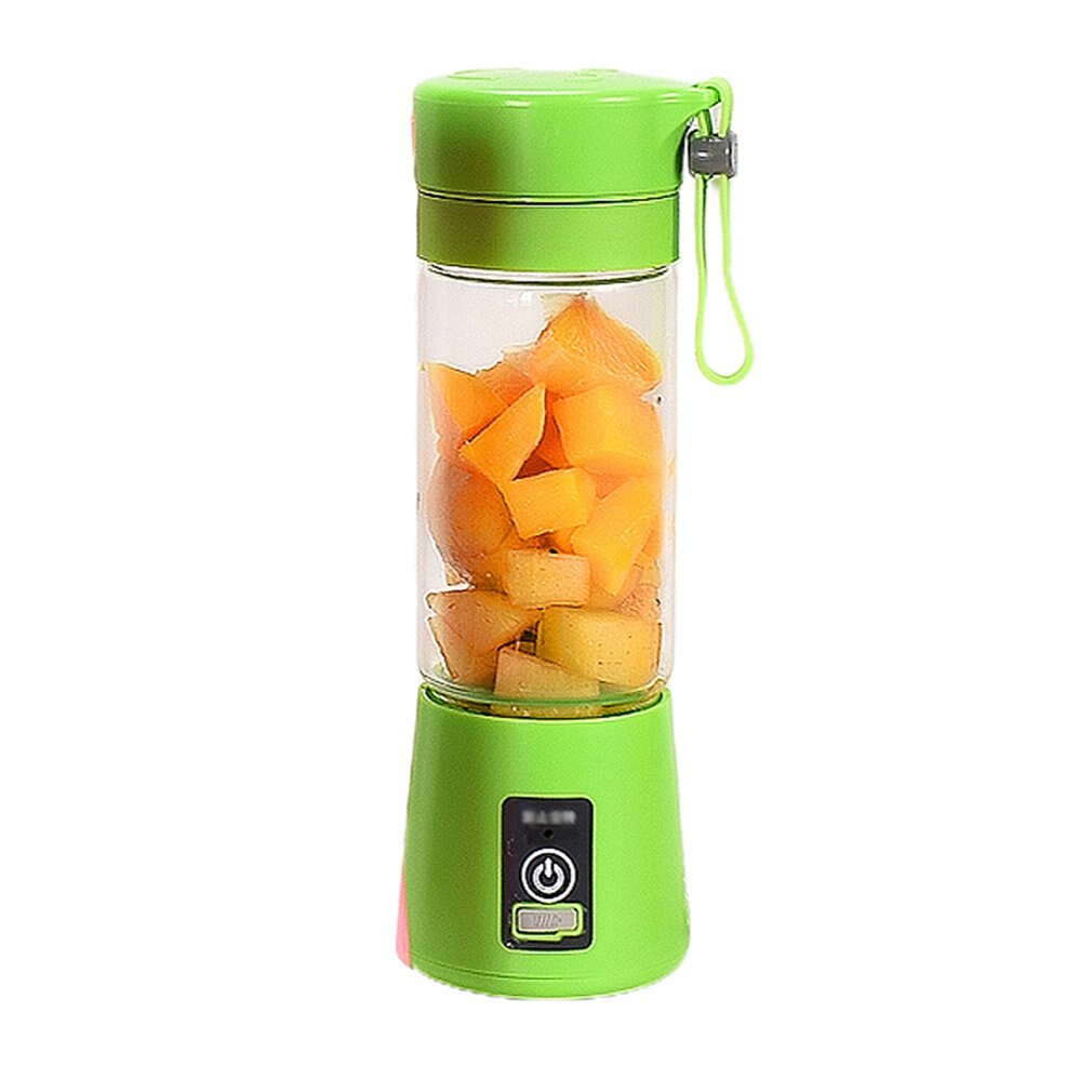 Portable électrique jus tasse USB électrique fruits presse-agrumes poche Smoothie fabricant jus tasse USB mélangeur câble de charge: Green