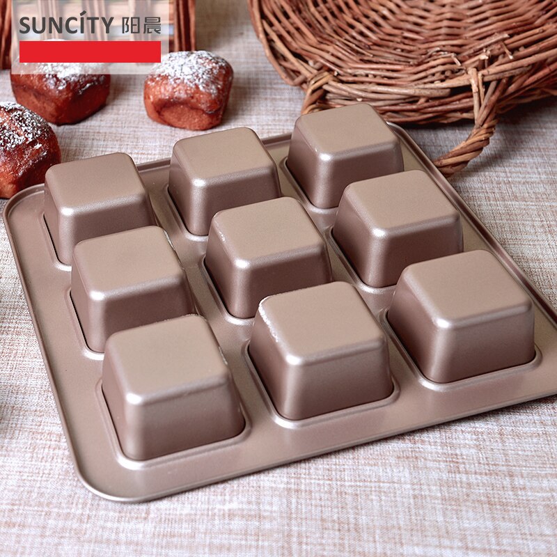 Square Brownie Baking Pan Cake Mold Non-stick Baking Pan Carbon Steel Outils Pâtisserie Bread Tray Cake Mold Kitchen Baking