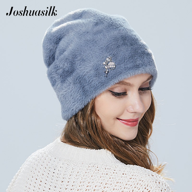 Joshuasilk Winter Vrouw Hoed Faux Fur En Angora Konijnen Zachte En Delicate Hanger Decoratie Mode Voor Meisjes: CO4