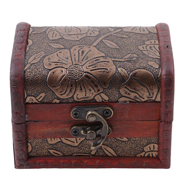 Wooden Retro Antique Decorative Box Wood Jewelry box Case Necklace Bracelet Storage Organizer: 972860