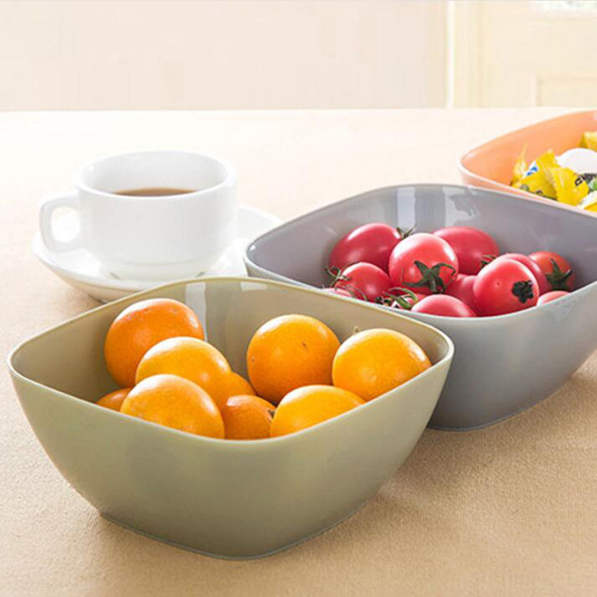 Assiette à salade, bol assiette à salade, panier assiette en plastique 3 couleurs en plastique de alimentaire