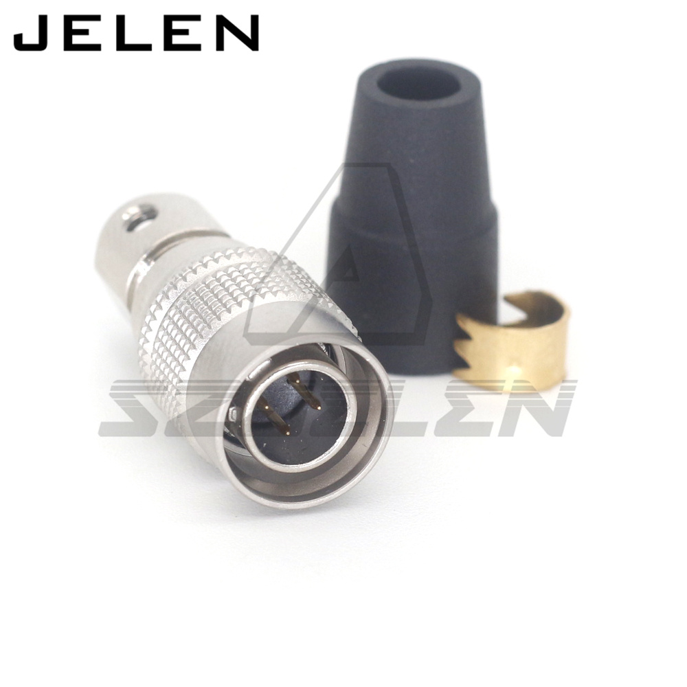Connector 4 pin plug, HR10A-7P-4P, Red camera cable connector 4 pin plug, Automation equipment power connector plug