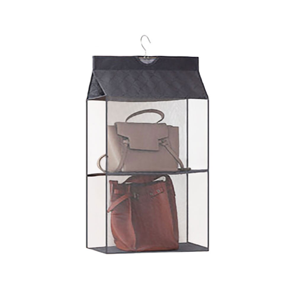 Multi Layers Transparent Hanging Handbag Wardrobe Closet Dust-Proof Storage Case Wallet Big Tote Bag Clothes Organizer: A2