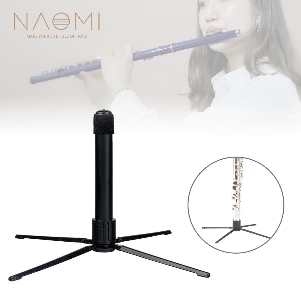 NAOMI Portable Flute Stand Foldable Flute Rest Rack Holder Tripod Holder Stand For Flute Woodwind Instrument Accessories
