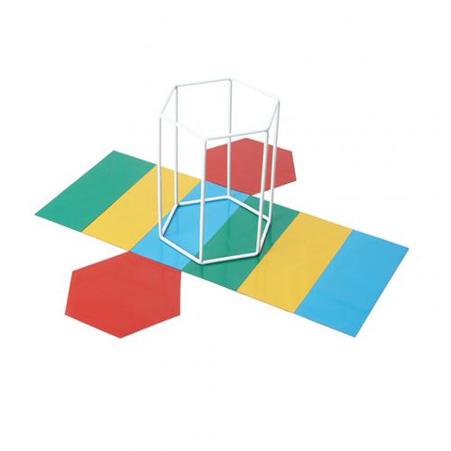 Magnetic Deployable Geometric Solid shapeCube Prism 3D Planar learning Comparison Math Toys for kids: Hexagonal Prism