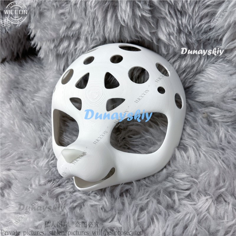 Peludo japonês felino adorável animal canino com crânio cabeça de animal rosto frontal diy acessórios fursuit festa de halloween mulher homem