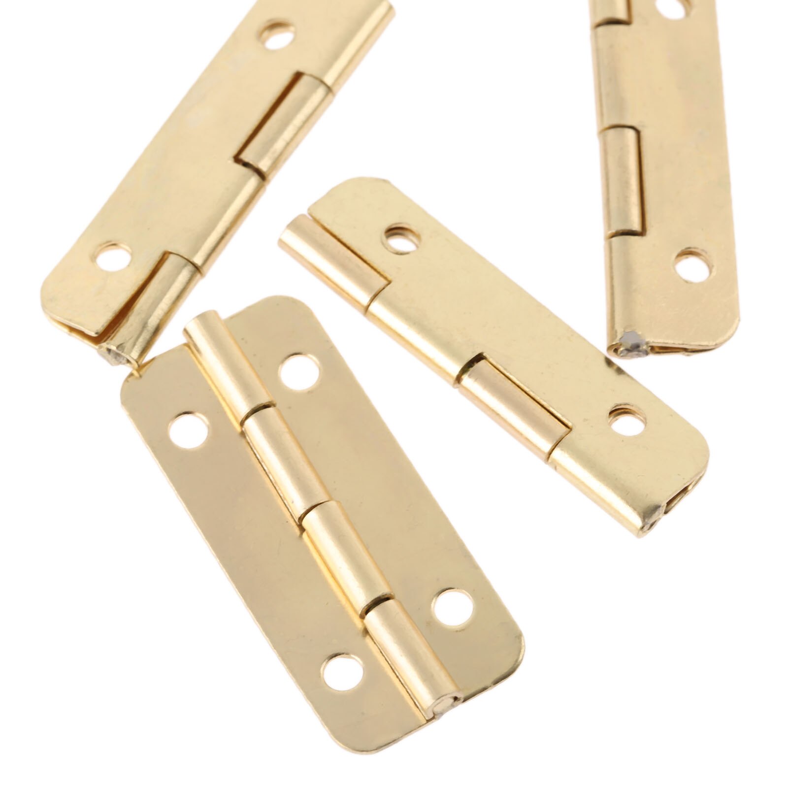 20Pcs Gold Hinges For Jewelry Boxes Furniture Fittings Kitchen Cabinet Door Drawer Hinges Furniture Accessories