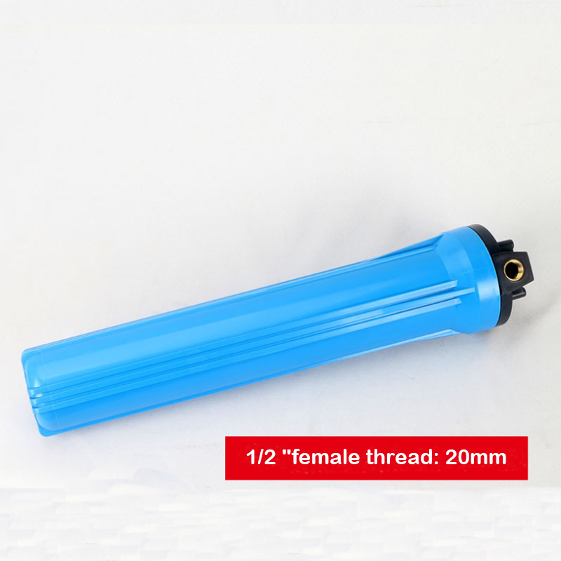 20- tums blå filterflaska 1/2 '' 3/4 " plast/kopparöppning 20/25mm läckagesäkert explosionssäkert filterskal för vattenrenare