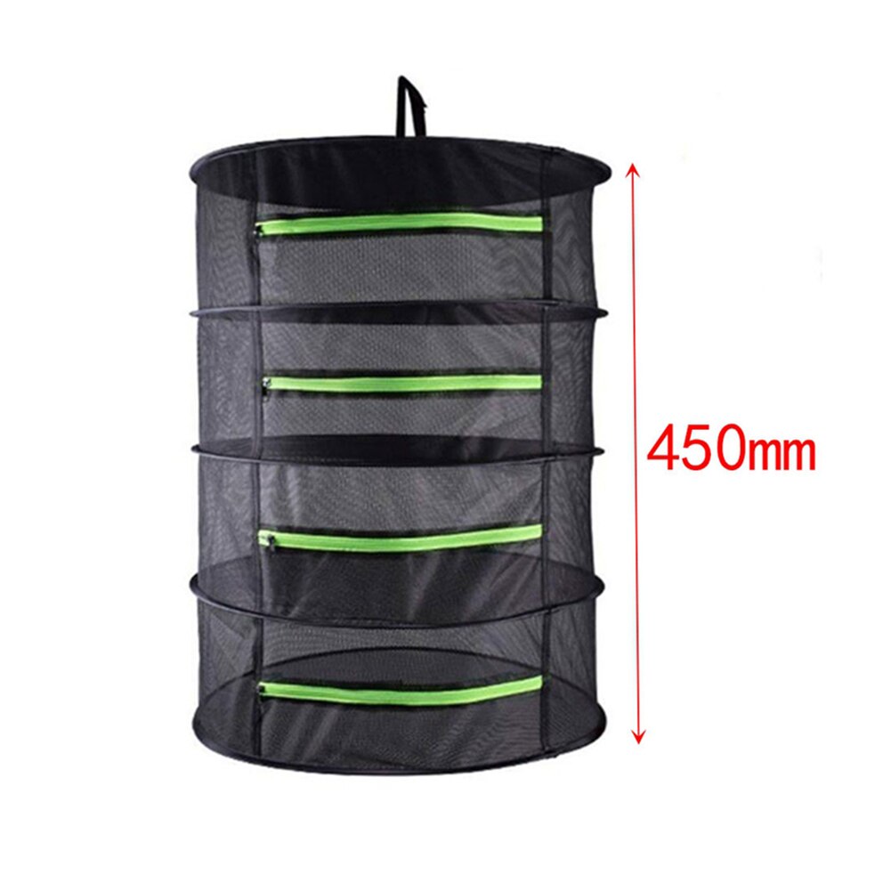 Zware Droogrek Opknoping Droog Netto Kruid Drogen Netto Nylon Mesh Vouwen Mesh Pouch Opknoping Mand Opvouwbare Dry Bag: 4 layers