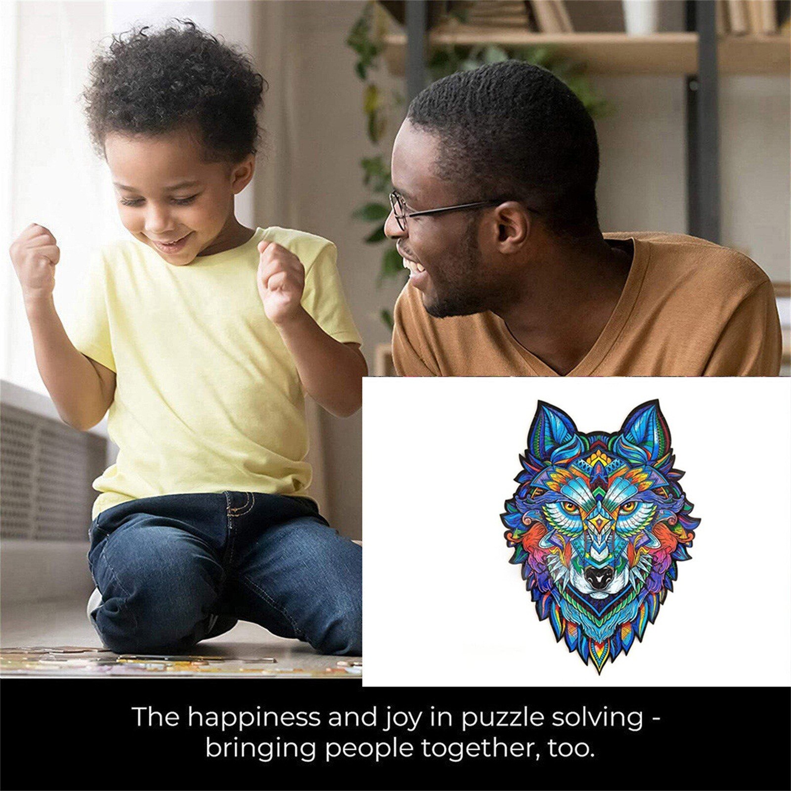 Unieke Houten Dier Legpuzzels Mysterieuze Wolf Puzzel Cadeau Voor Volwassenen Kids Educatief Fabulous Interactieve Spelletjes Speelgoed