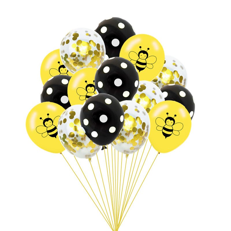 Cartoon Bee Dot Latex Balloon Suit Theme Studio Bedroom Decoration a Articles for Baby Birthday Celebration Parties Supplies